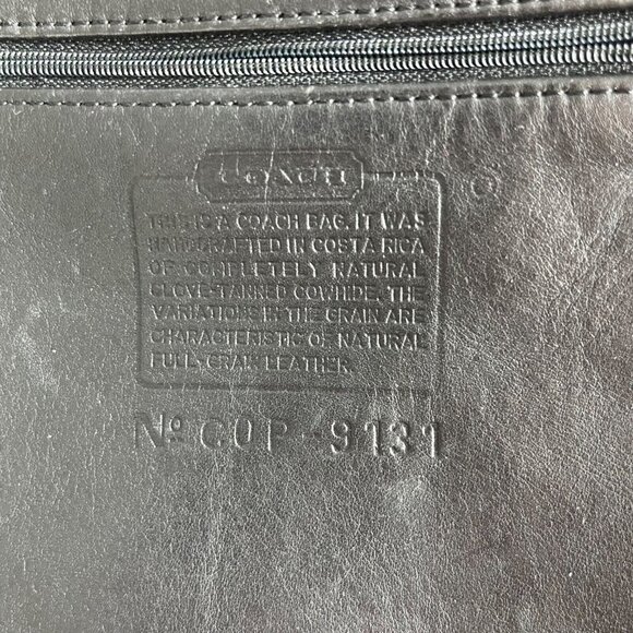 Coach‎ 9131 Vintage Small Saddle Hippie Boho Flap Crossbody Bag Black Leather - Picture 7 of 8